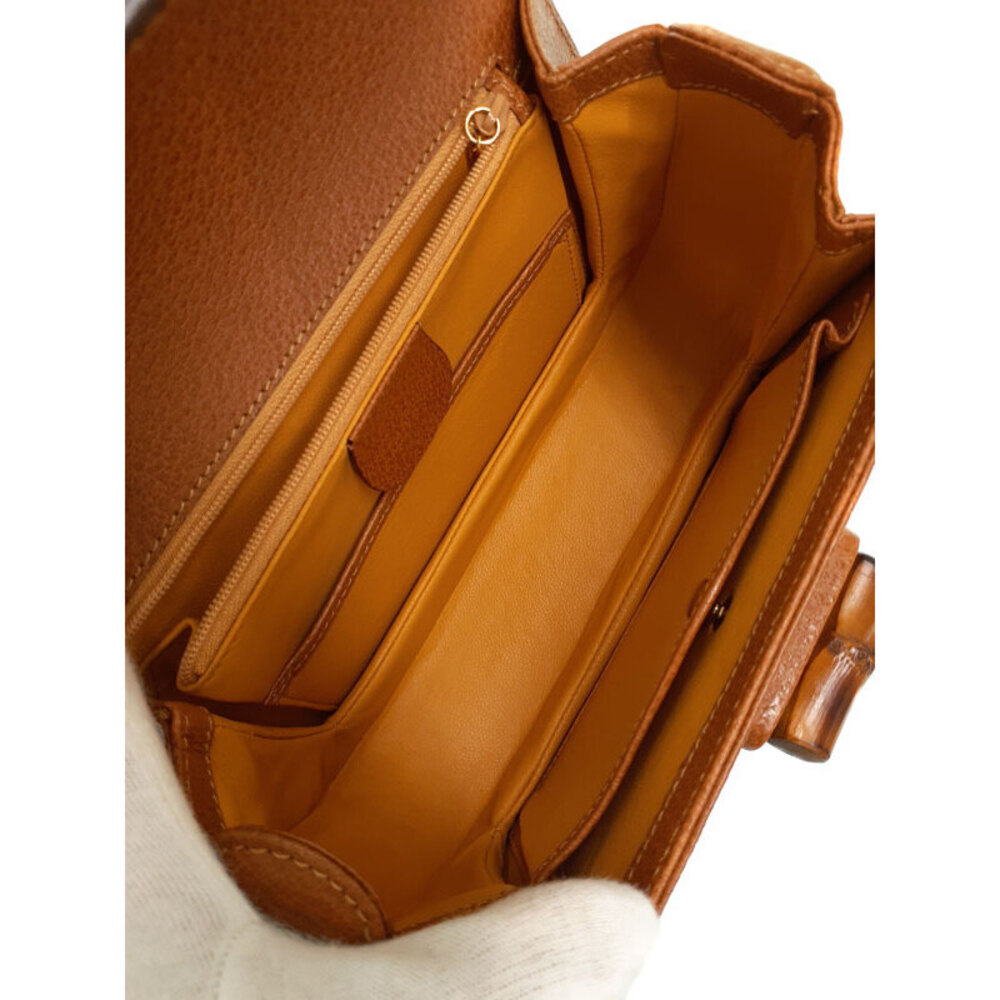 Gucci Bag Handbag Handle Shoulder Bamboo Leather Top - Picture 3 of 9